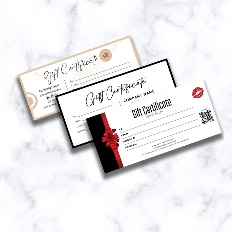 gift certificates