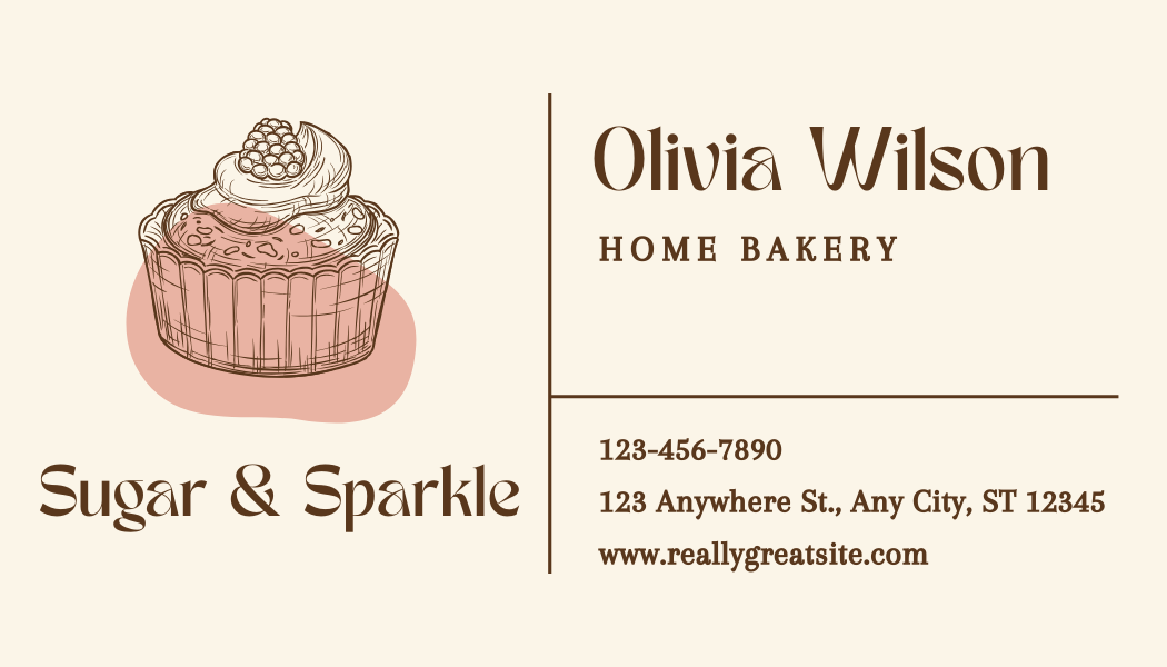 Standard 3.5 x 2 Bakery Style Business Card