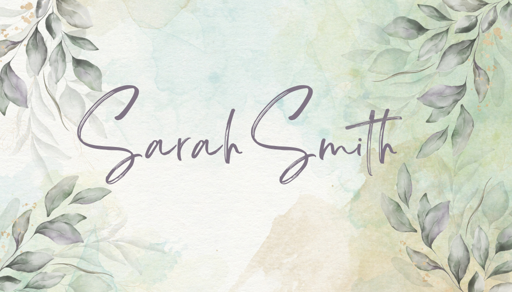 2 Sided Florist Business Cards