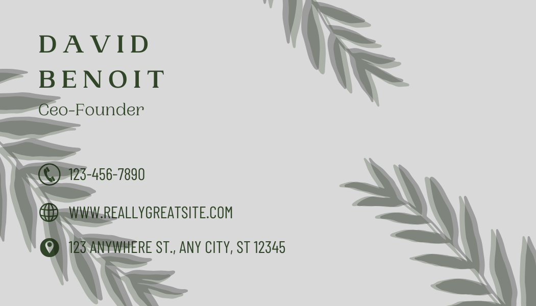 2 Sided Landscaping Theme Business Cards