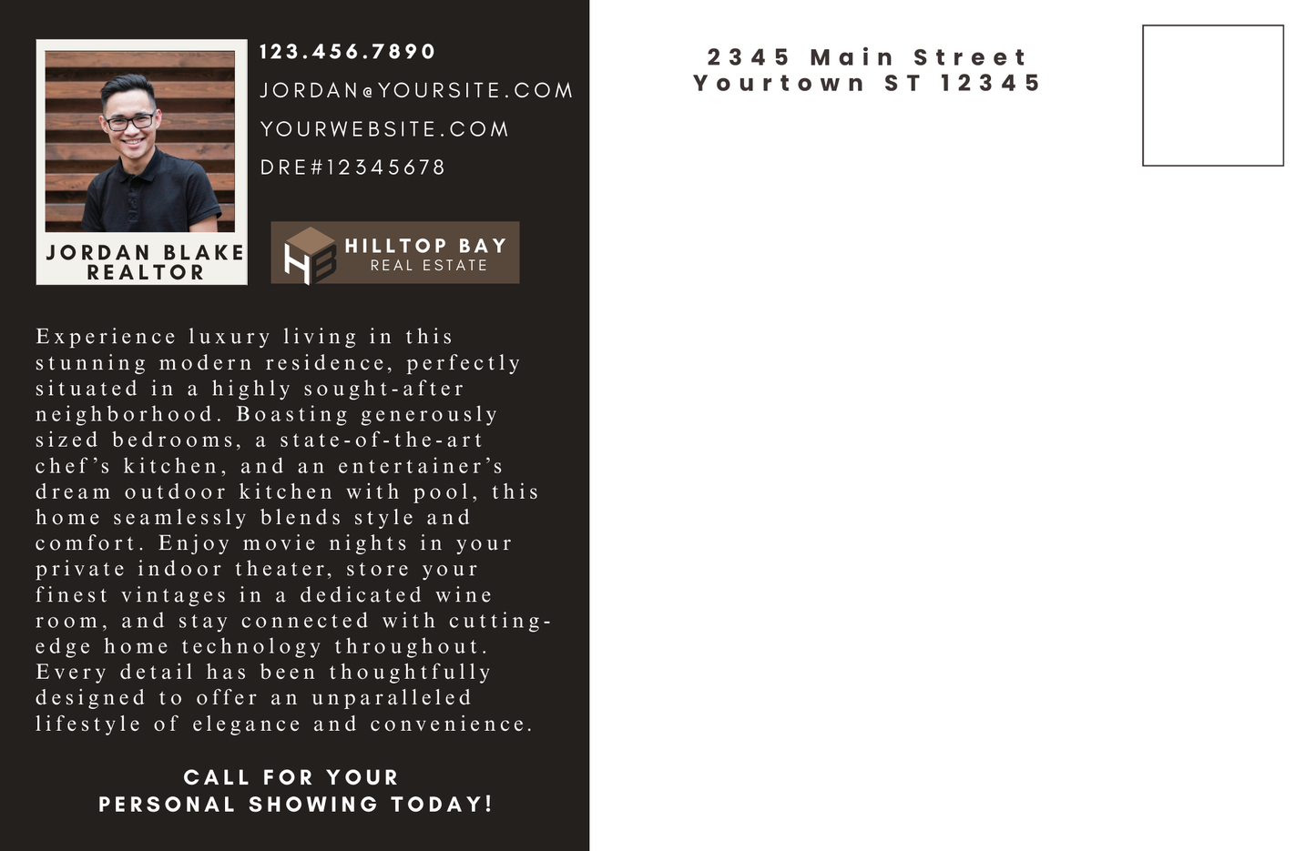 Custom Modern Just Listed Real Estate Postcard