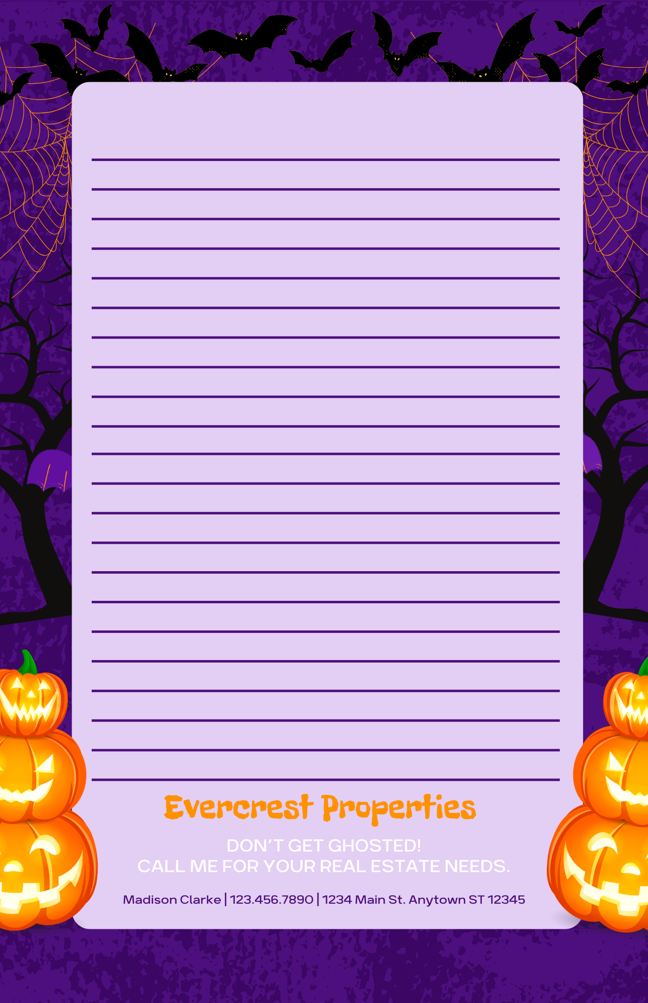 8.5 x 5.5 Spooky Fun Halloween Notepads