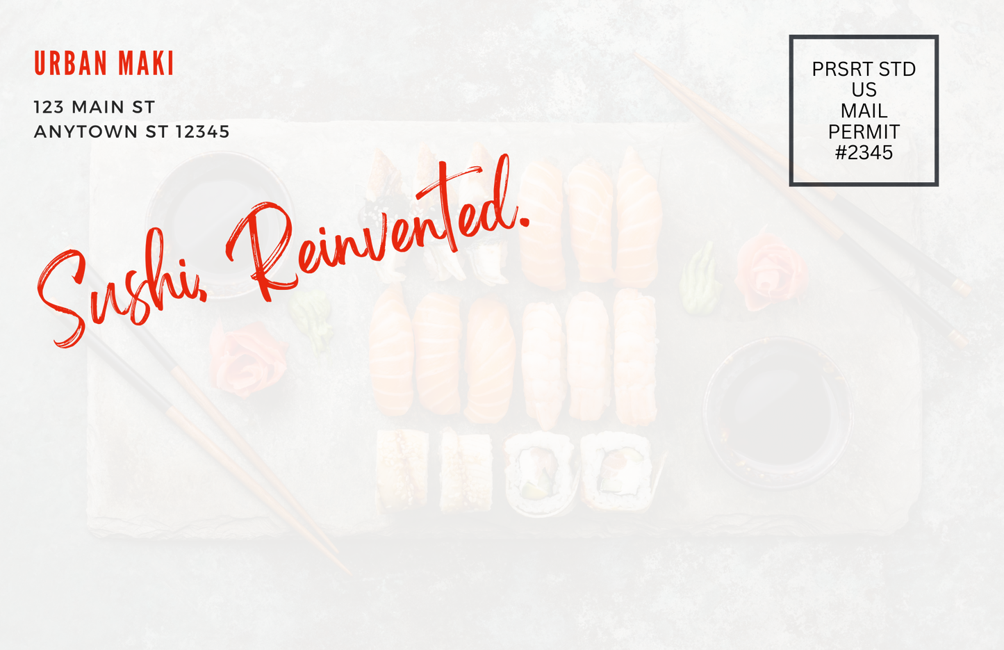 Sushi Restaurant Postcard