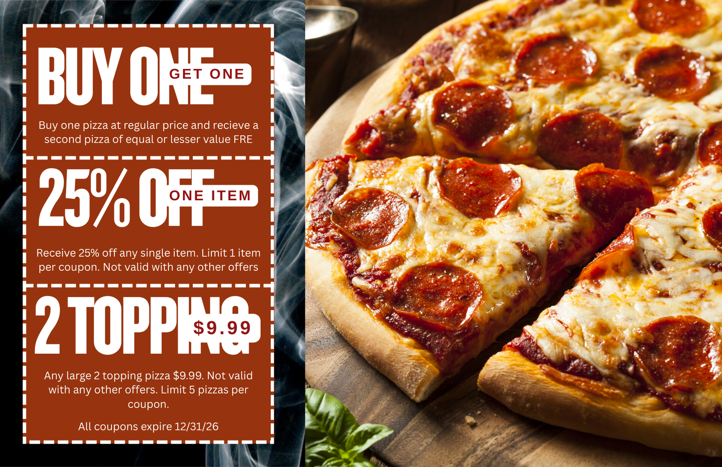 Pizza Themed Postcard