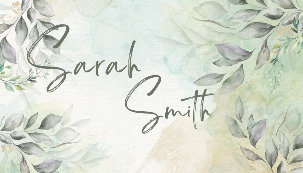 2 Sided Florist Business Cards