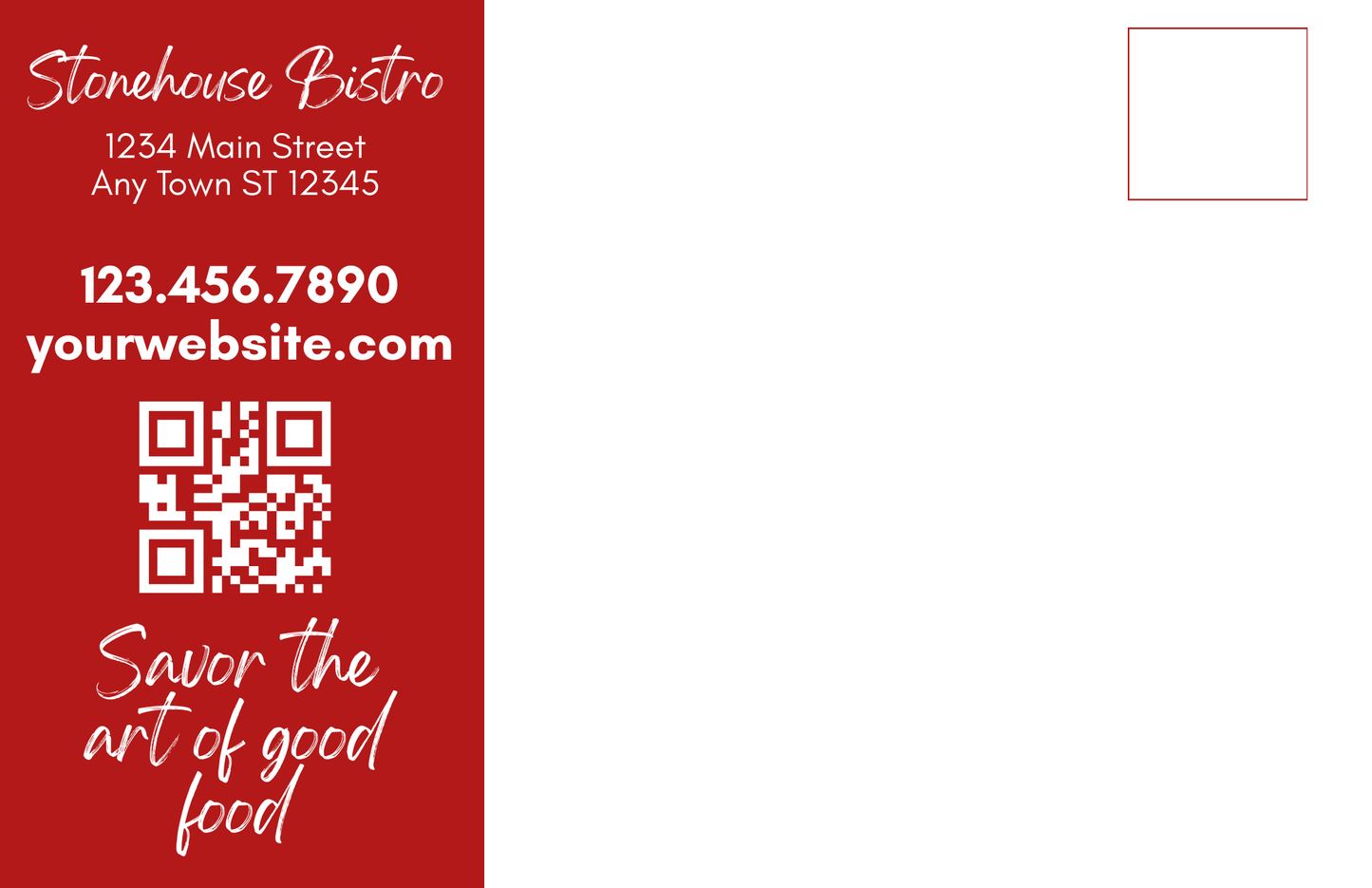 Bistro Themed Restaurant Postcard