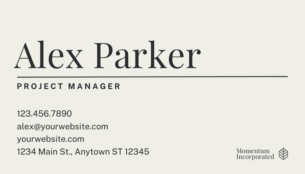 Simple Modern Business Card