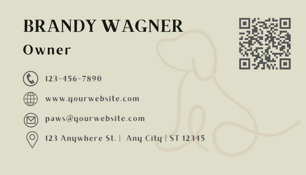 Custom Dog Training Business Card