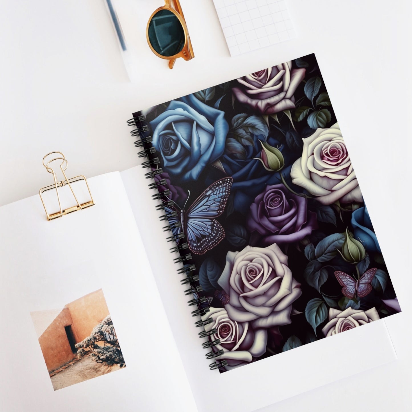 Mystical Roses Spiral Notebook - Ruled Line