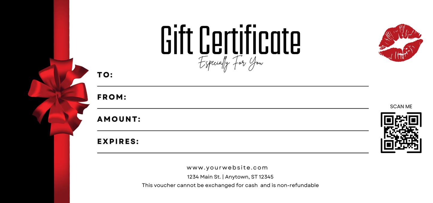 Red Bow Gift Certificate
