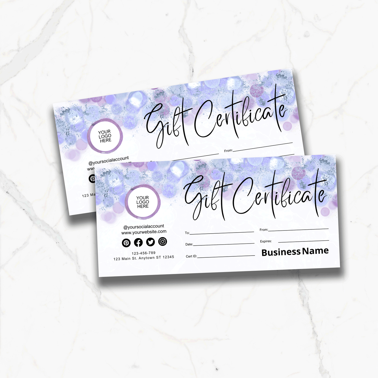 Shades of Purple Gift Certificate