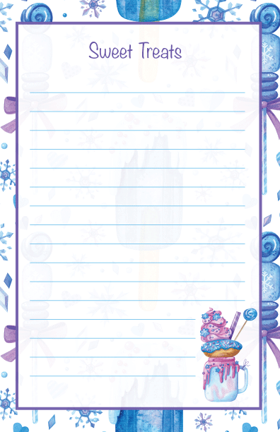 8.5 x 5.5 Kids Sweet Treats Notepad