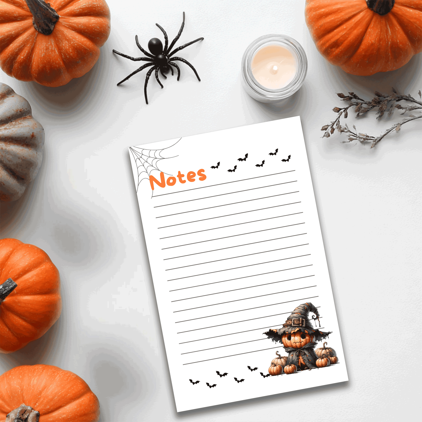 8.5 x 5.5 Cute Halloween Notepads