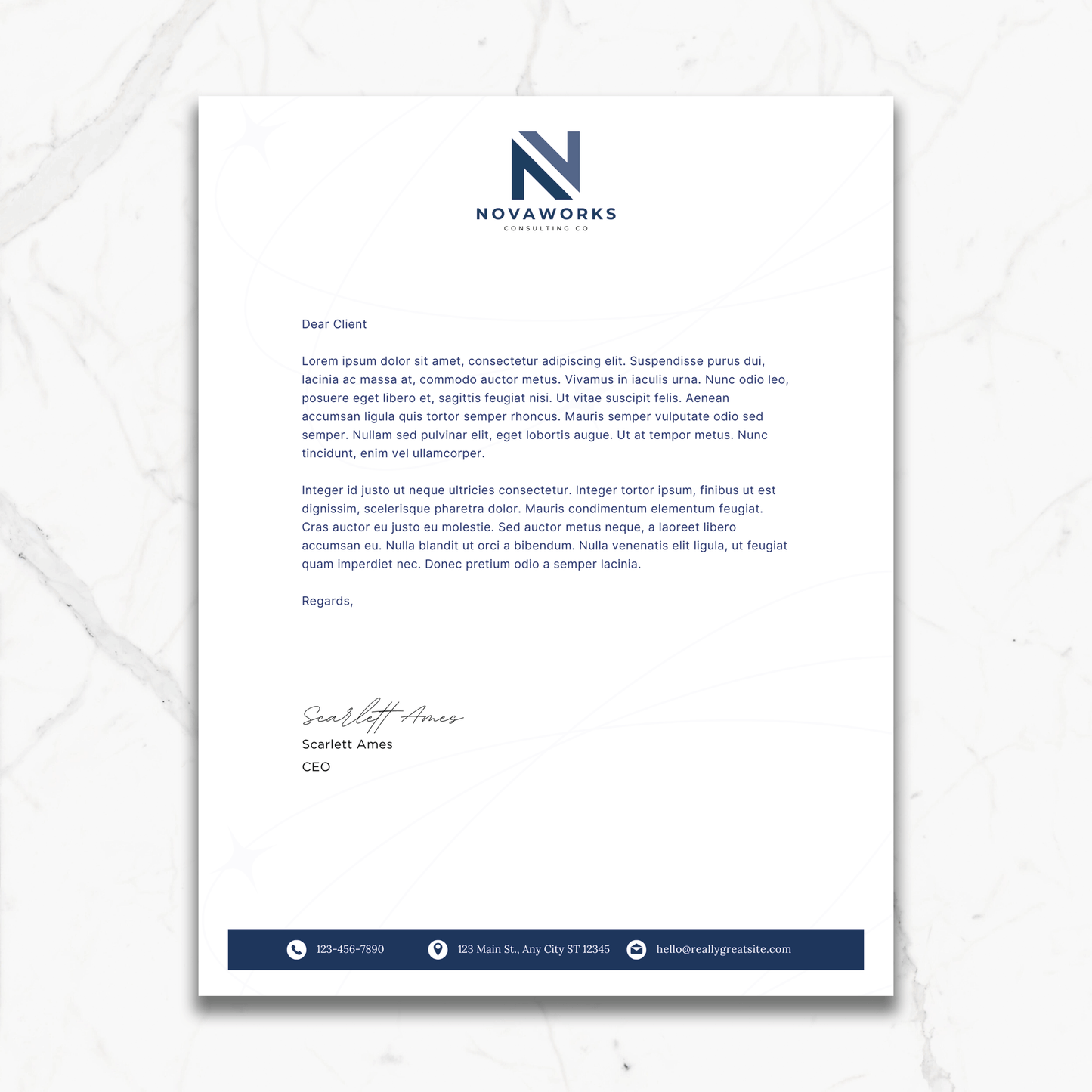 Custom Corporate Letterhead