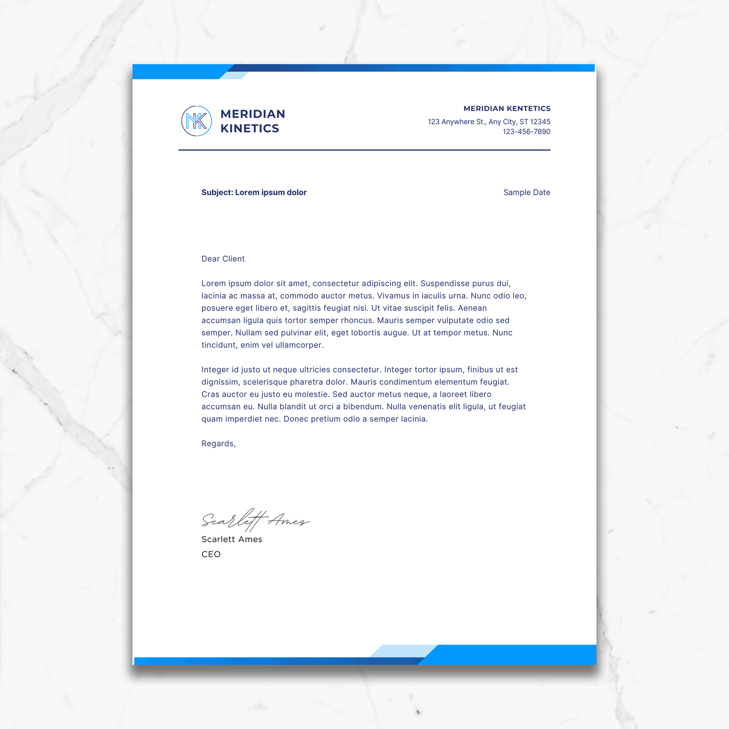 Custom Modern Letterhead