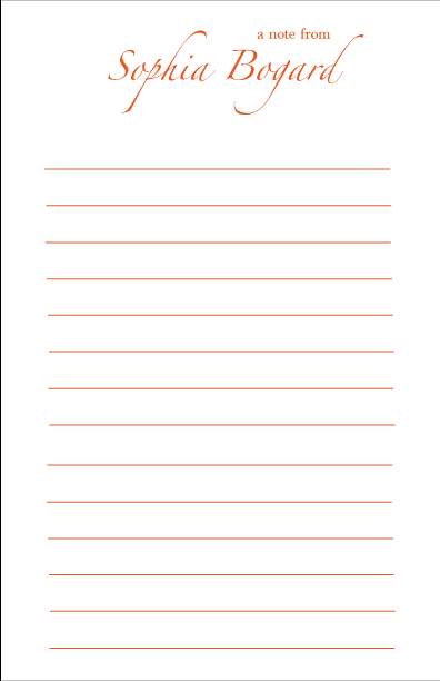 8.5 x 5.5 Custom Name Notepad