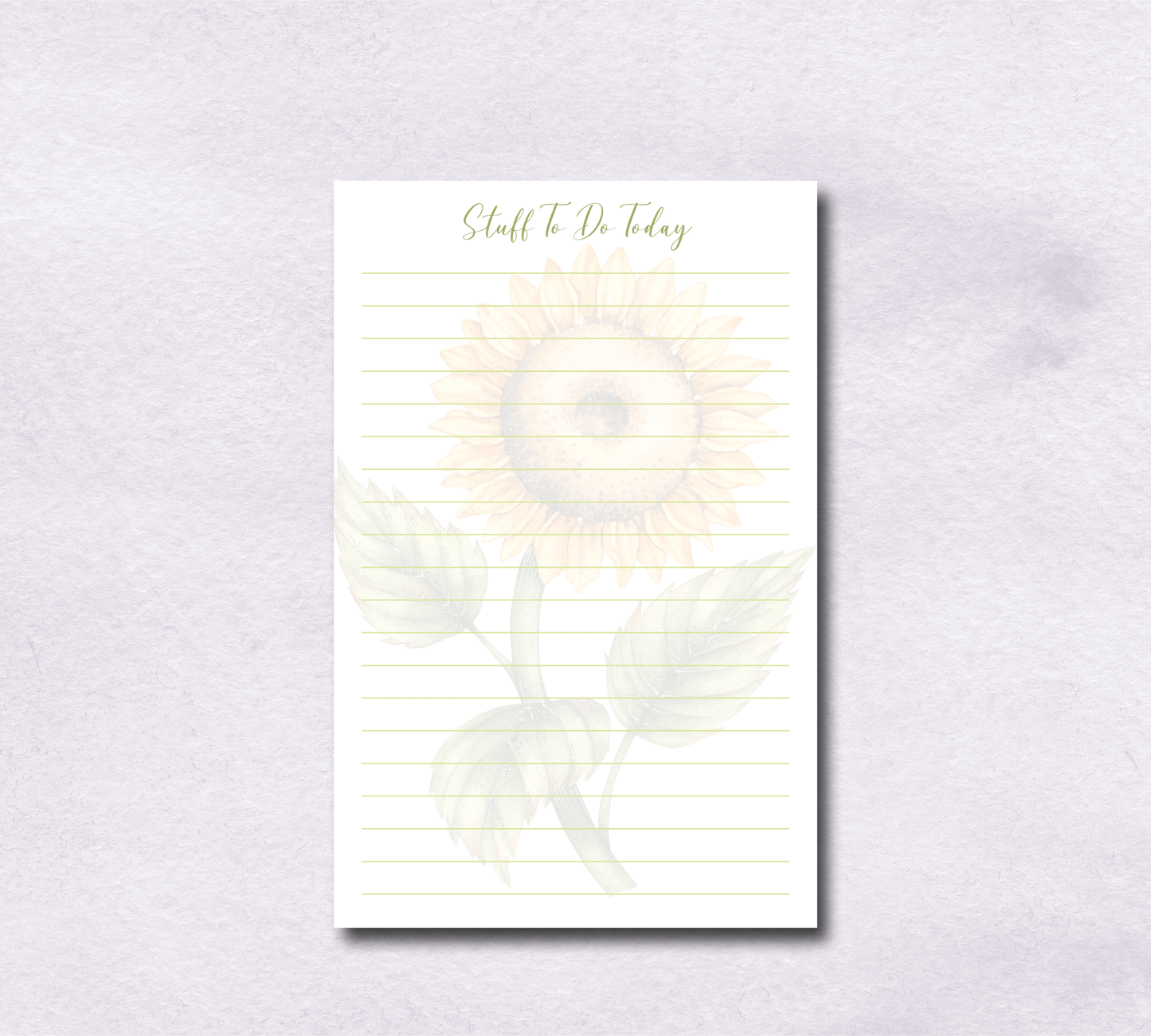 8.5 x 5.5 Sunflower Notepad