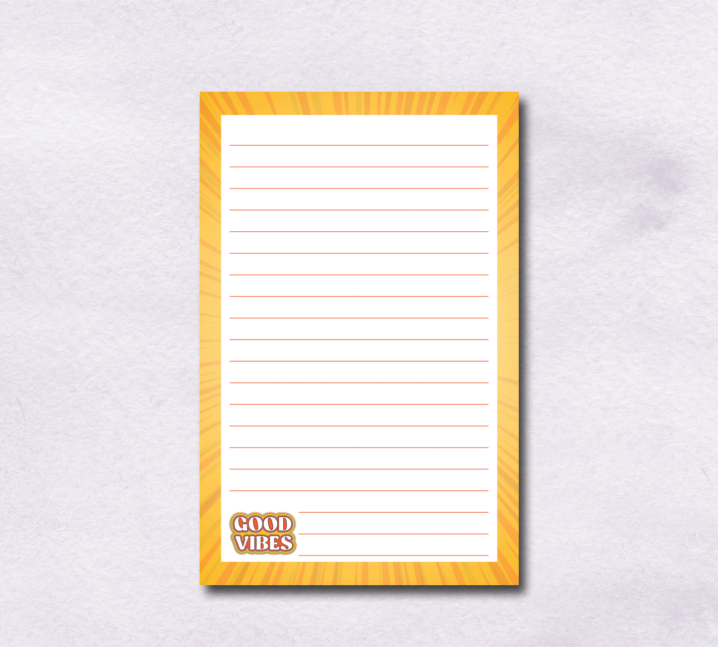 8.5 x 5.5 Good Vibes Notepad