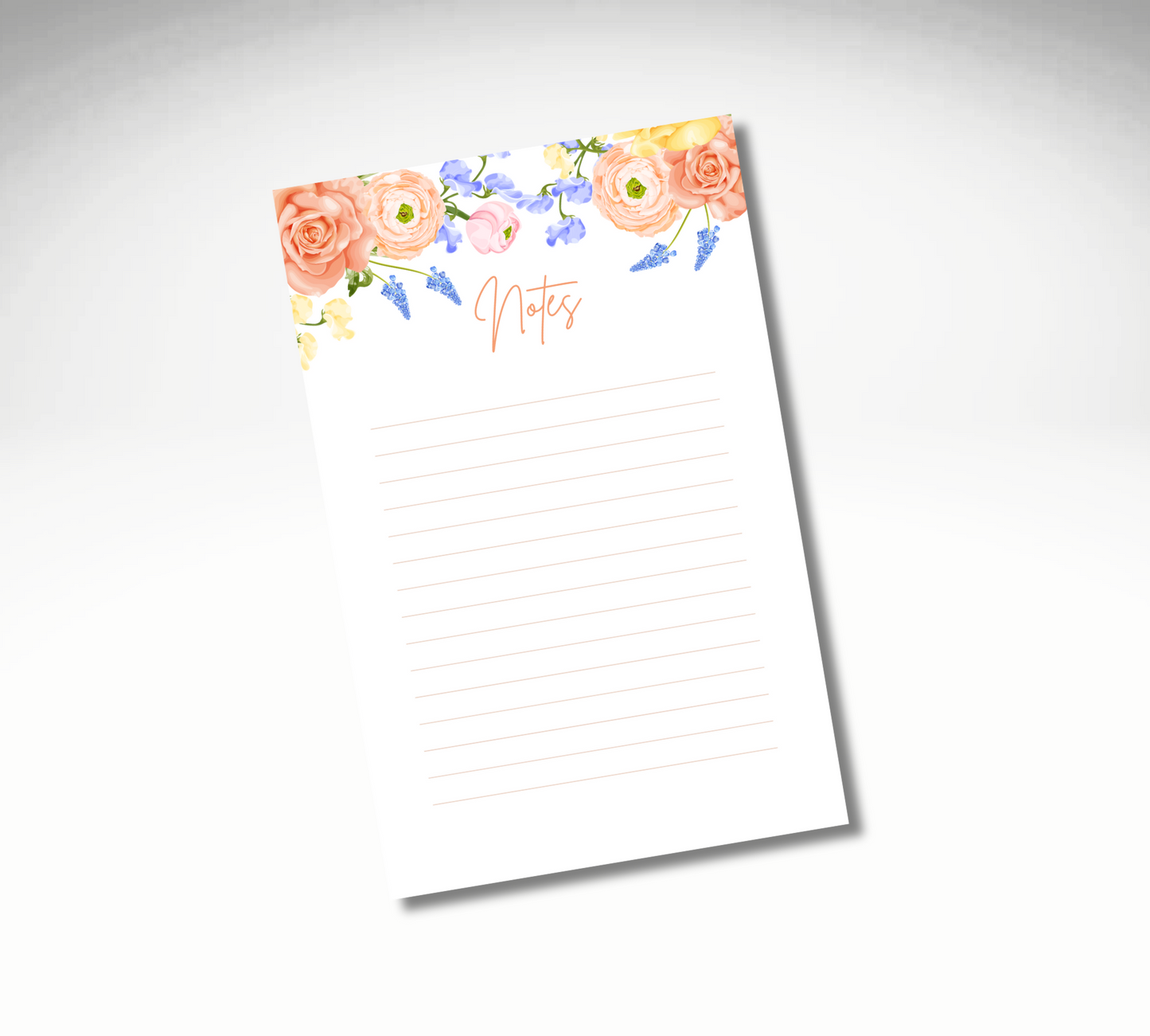 8.5 x 5.5 Spring Flower Notepad