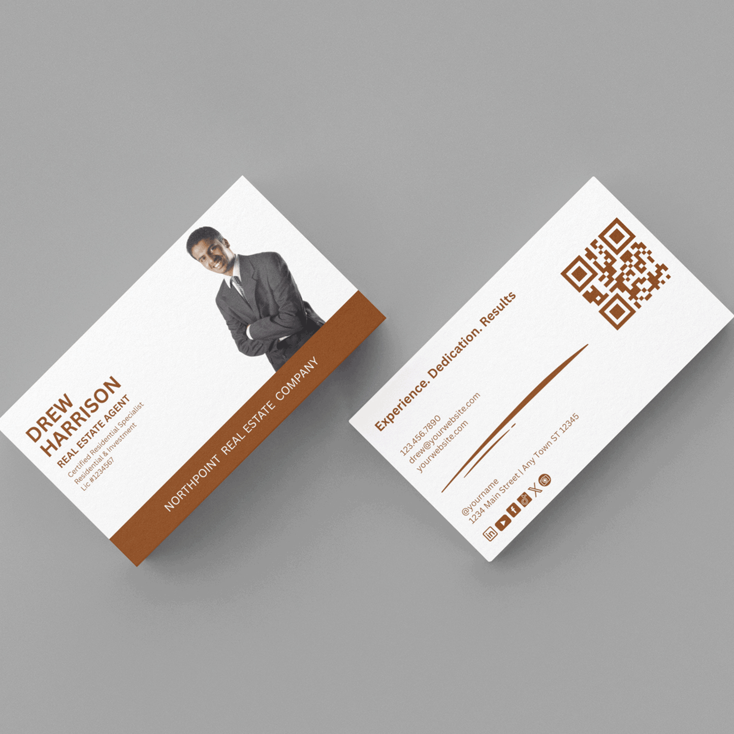 Custom Modern Realtor Business Cards