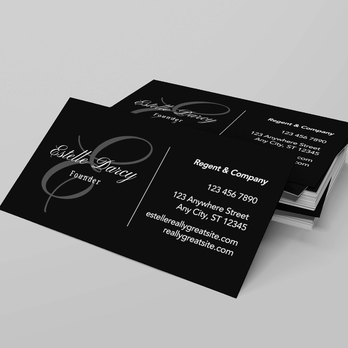 Black and White 2 Sided Business Card