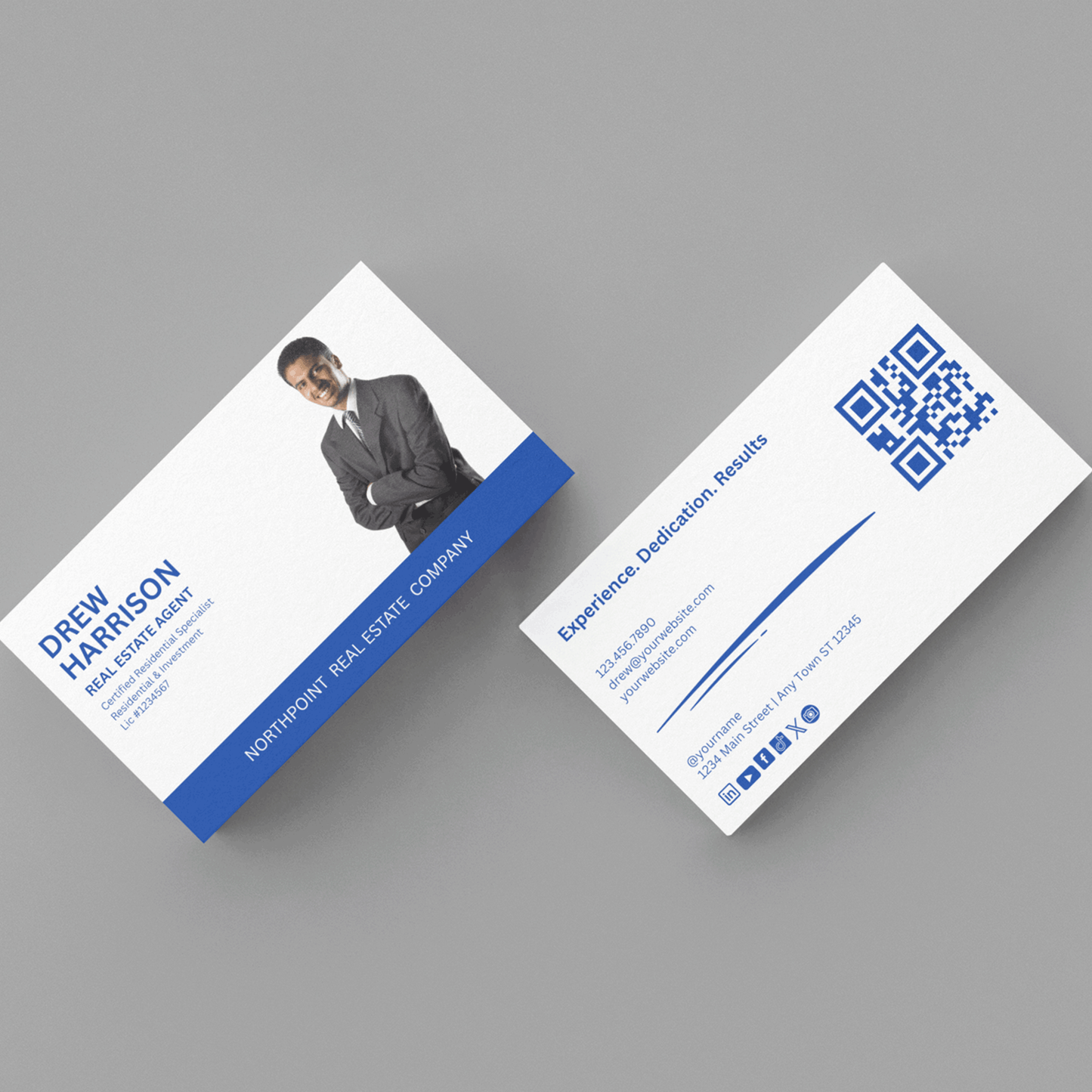 Custom Modern Realtor Business Cards