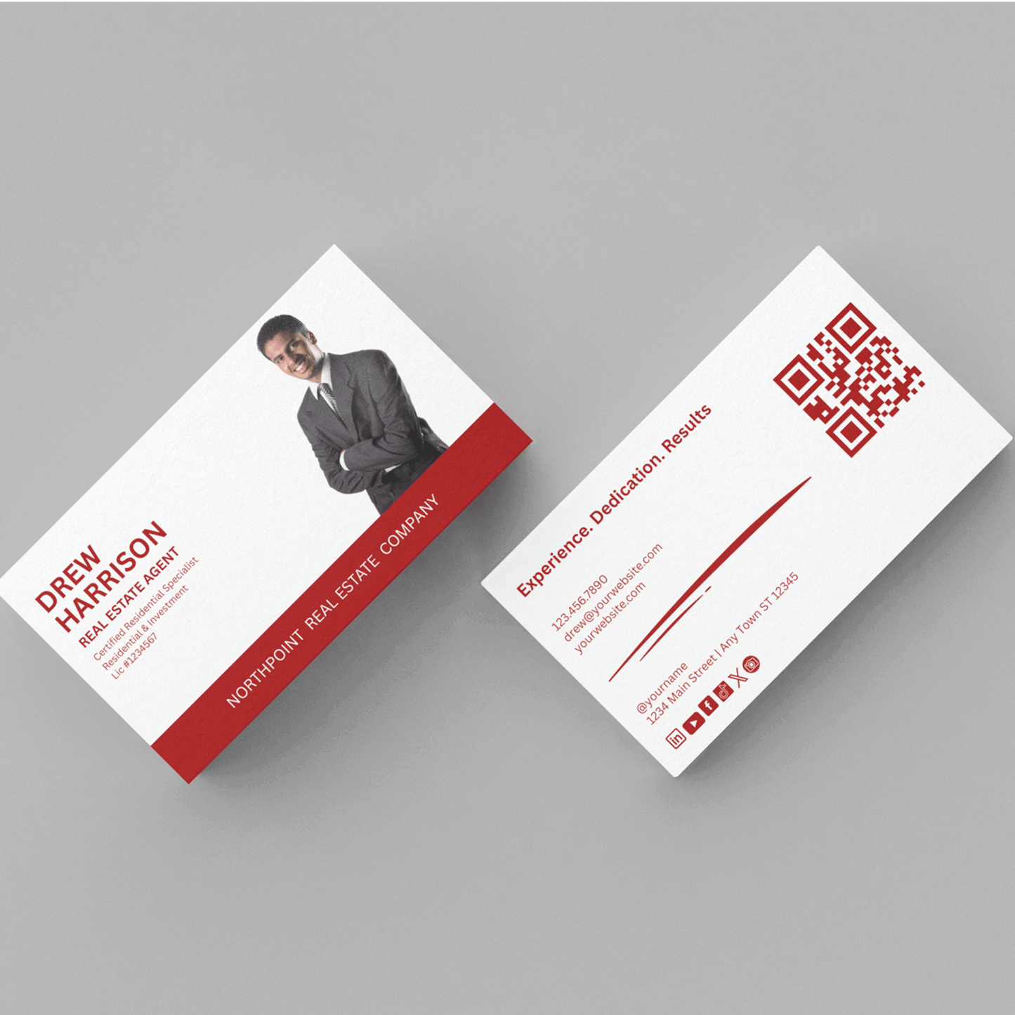 Custom Modern Realtor Business Cards