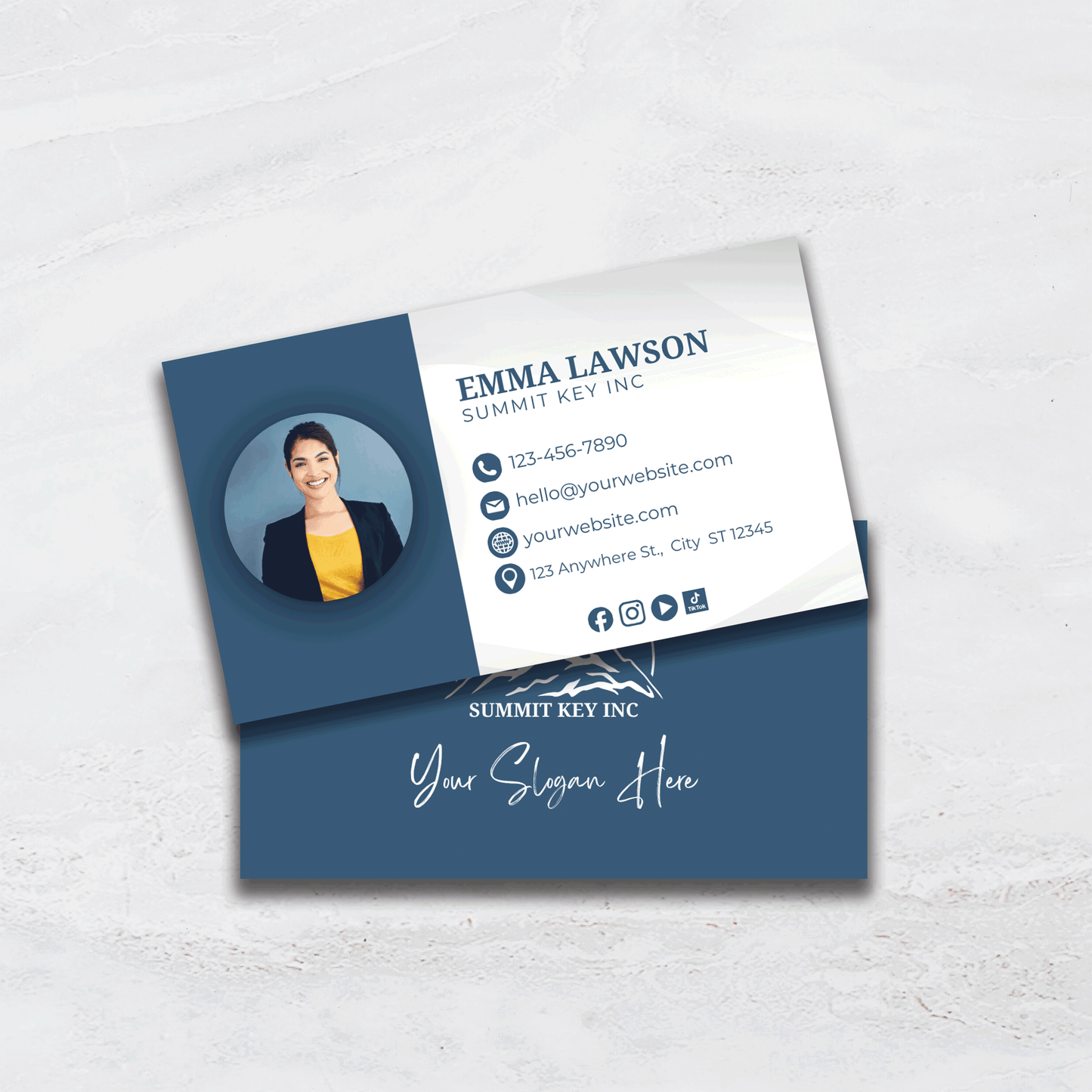 2 Sided Professional Photo Business Cards