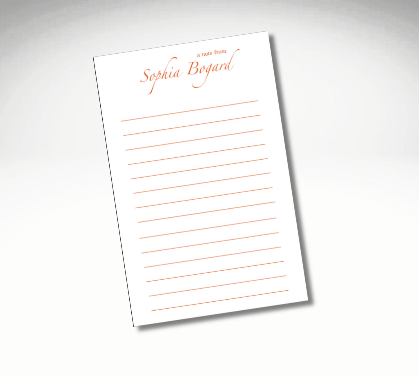8.5 x 5.5 Custom Name Notepad