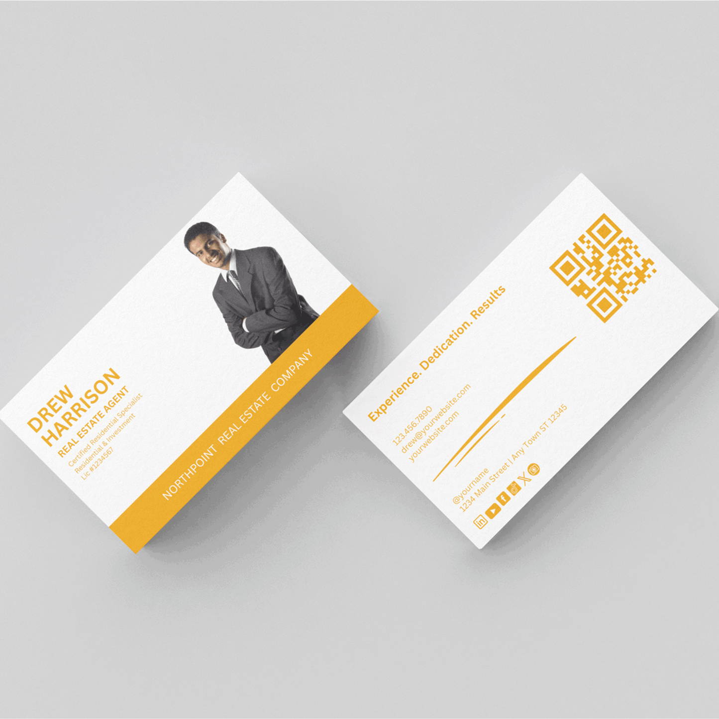 Custom Modern Realtor Business Cards