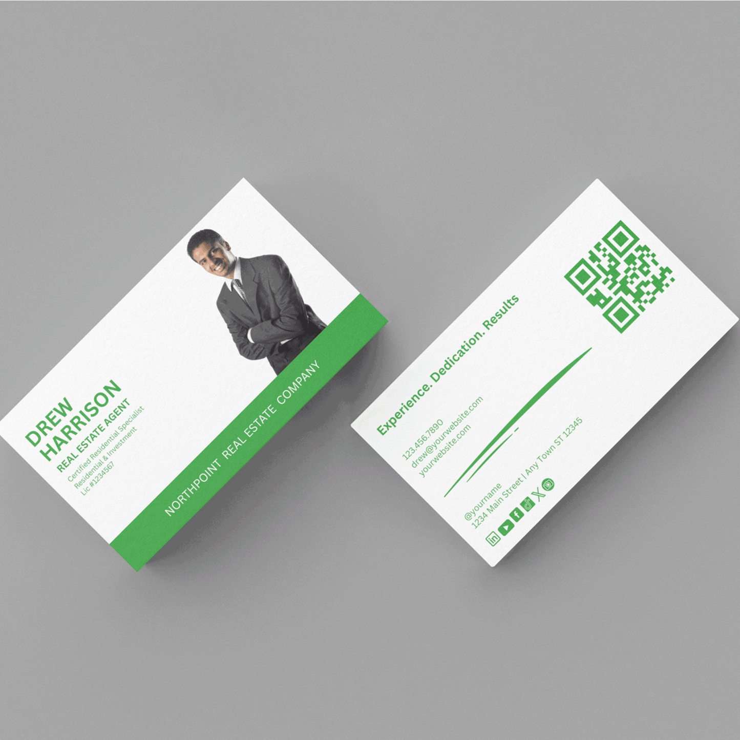 Custom Modern Realtor Business Cards