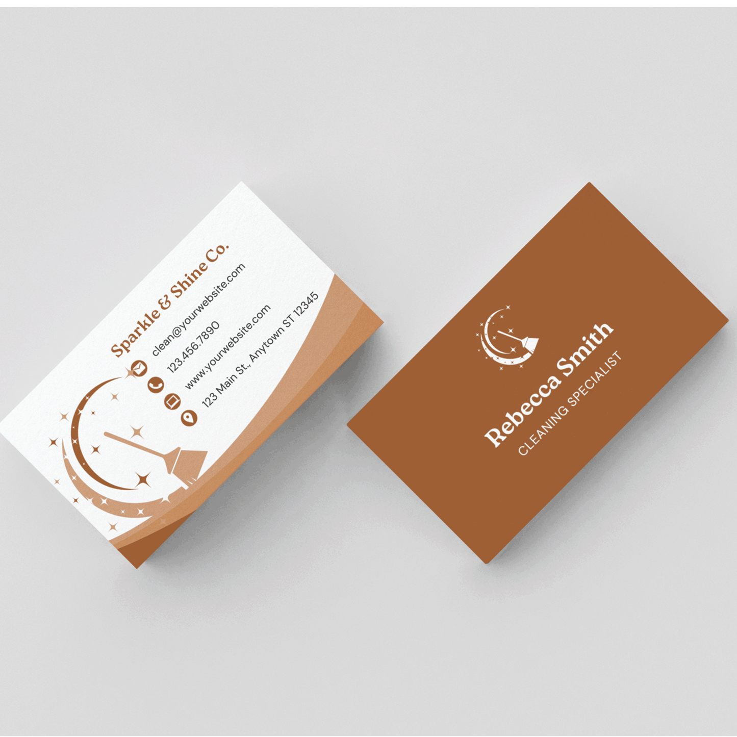 Eye-Catching Custom Professional Cleaning Business Card