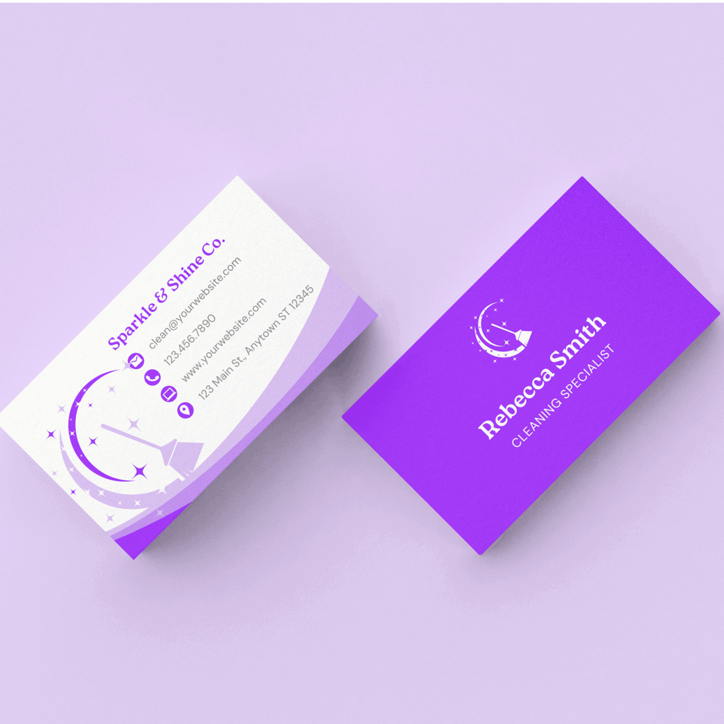 Eye-Catching Custom Professional Cleaning Business Card