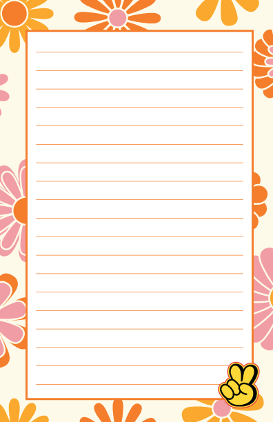 8.5 x 5.5 Retro Notepad