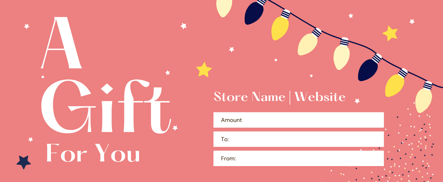Custom Holiday Gift Certificate