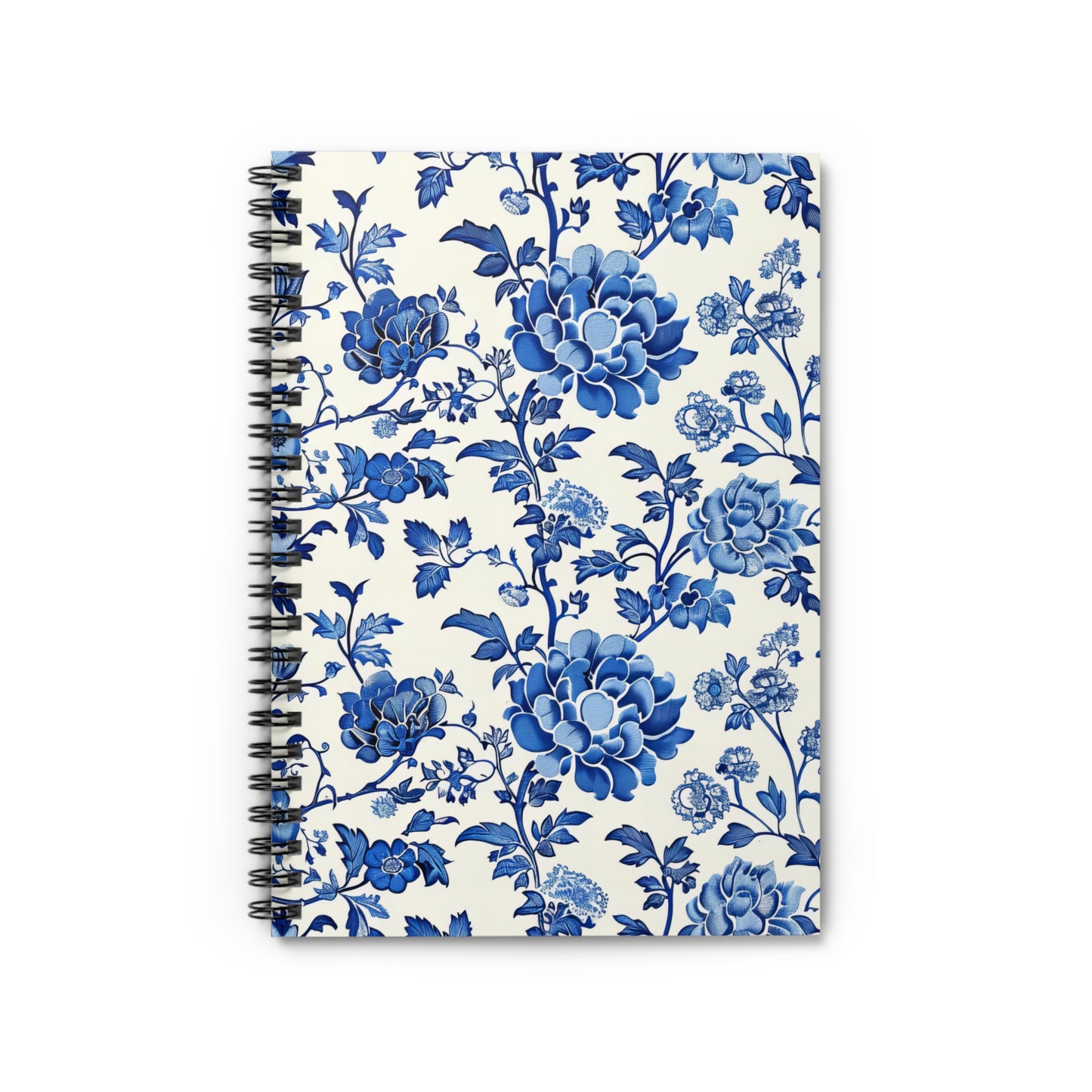 Blue Floral Spiral Notebook