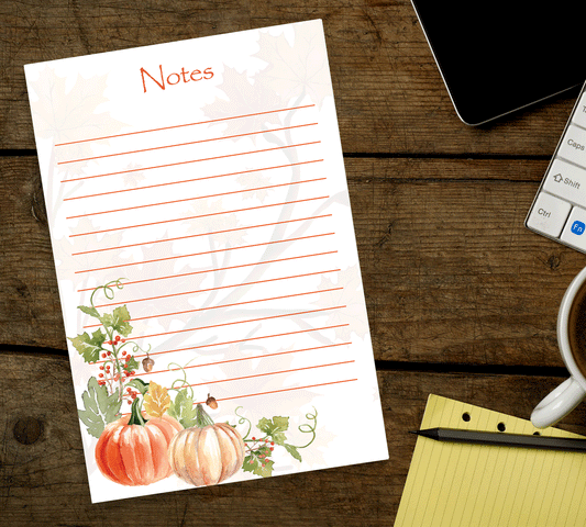 8.5 x 5.5 Fall Inspired Notepad