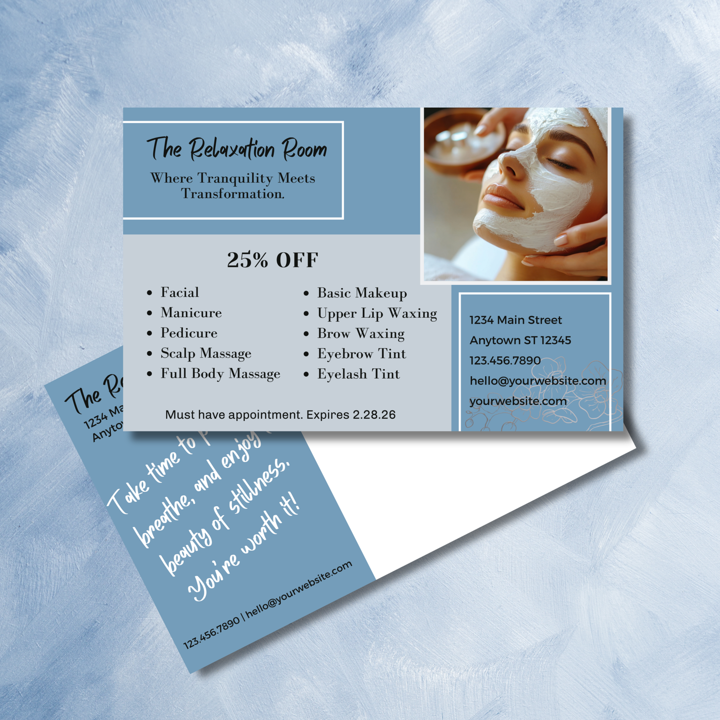 Custom Spa Marketing postcard