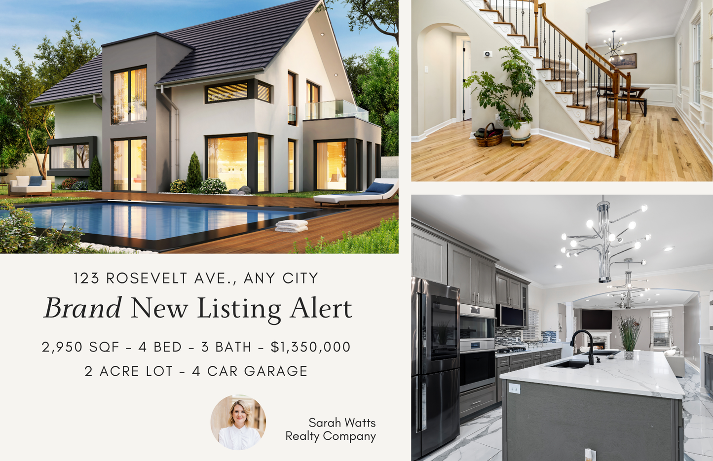 Brand New Listing Realtor Postcard