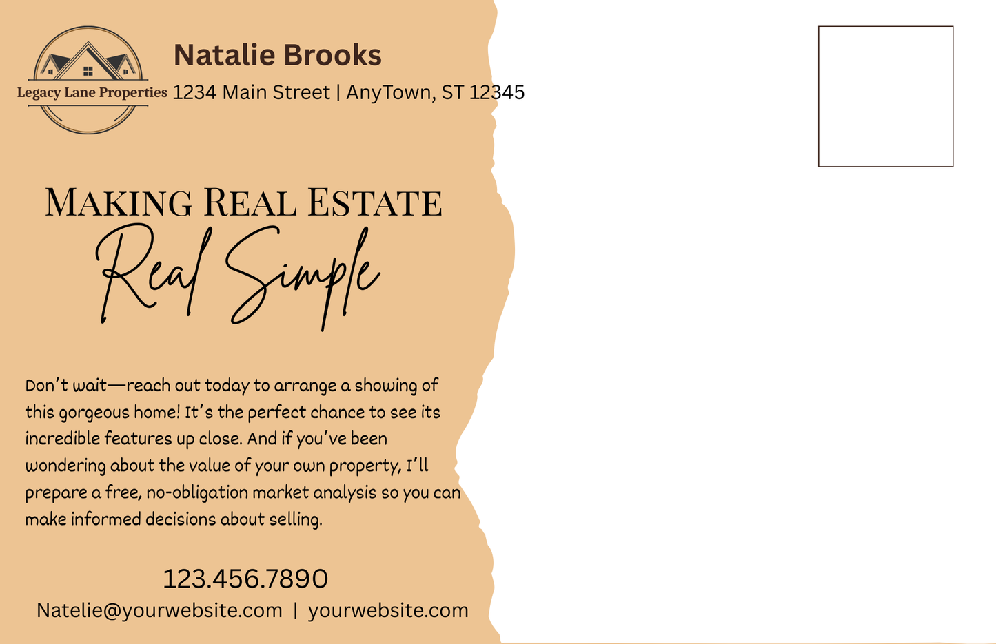 Fall Inspired Just Listed Marketing Postcard