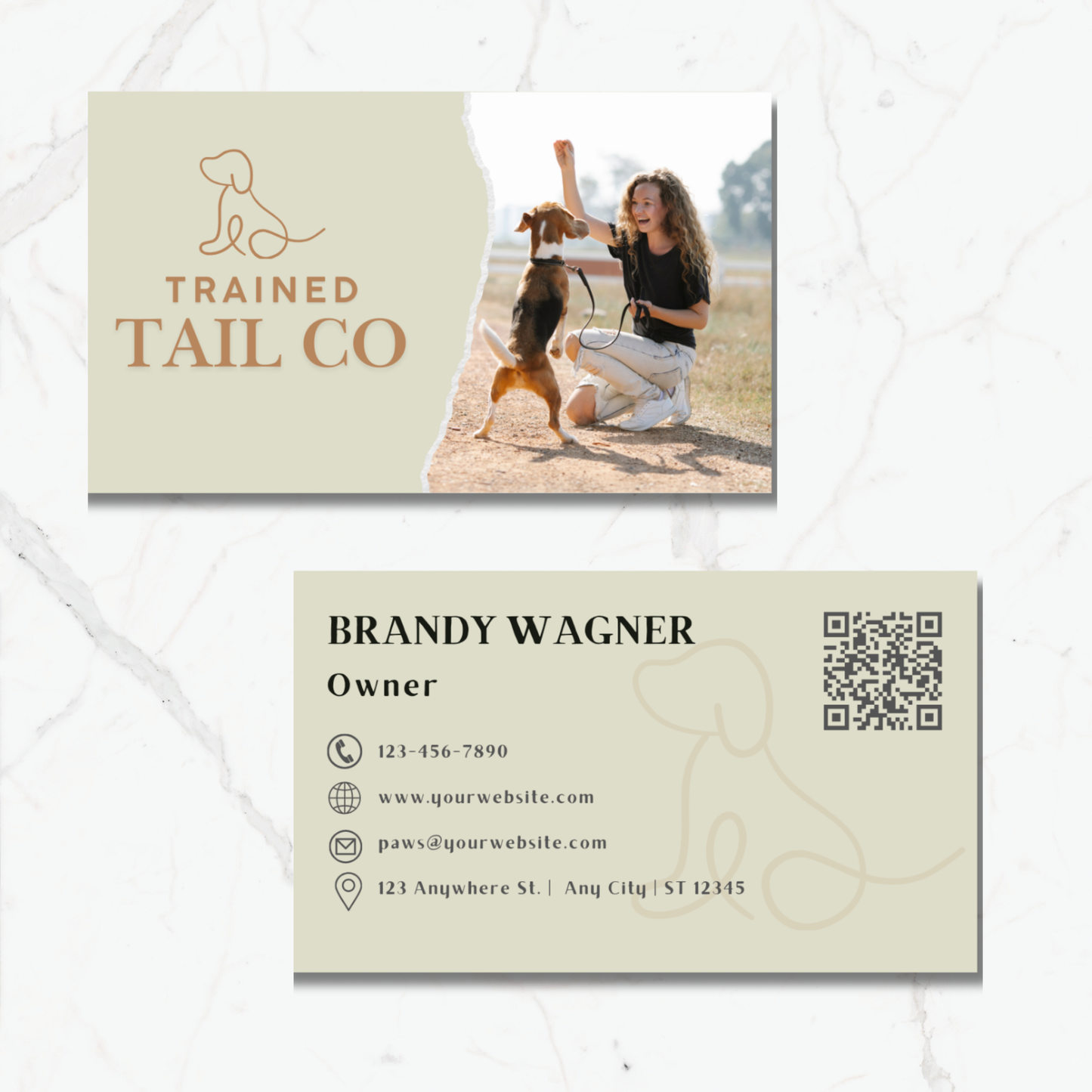 Custom Dog Training Business Card