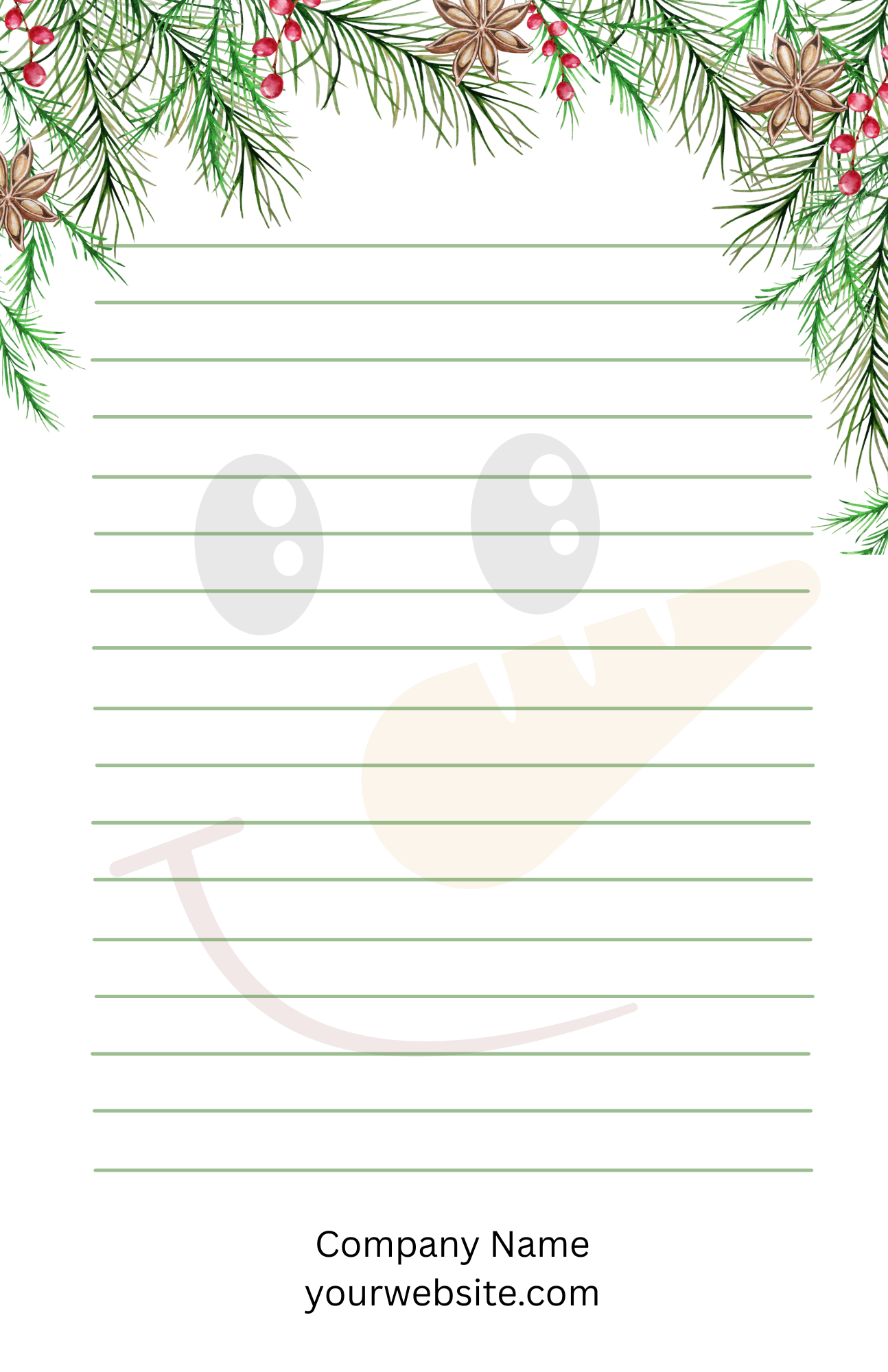 8.5 x 5.5 Custom Snowman Notepad