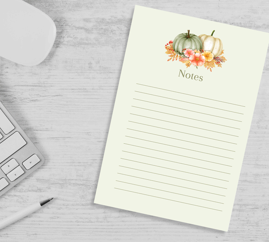 8.5 x 5.5 Seasonal Fall Notepad for Home & Office Use