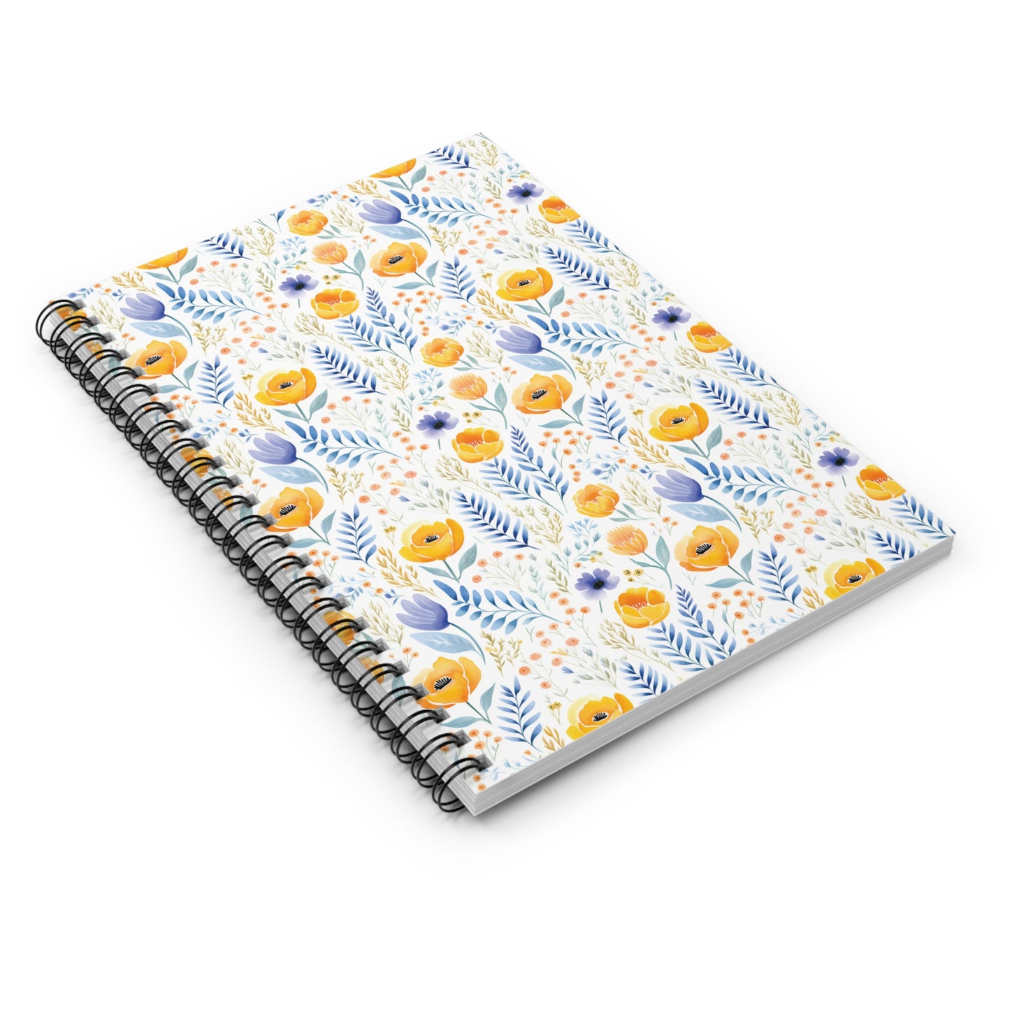 Floral Spiral Notebook - Ruled Line