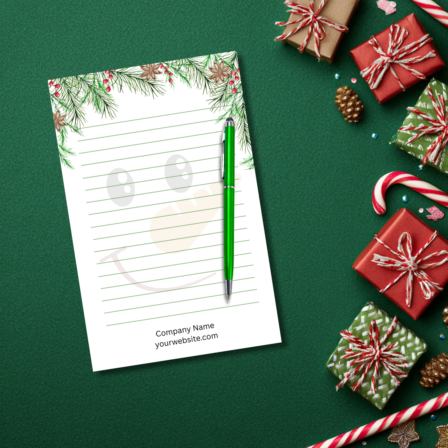 8.5 x 5.5 Custom Snowman Notepad