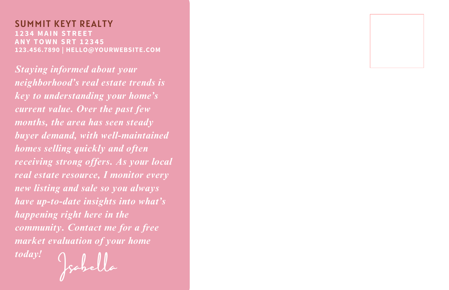 Real Estate Farm Introduction Postcard