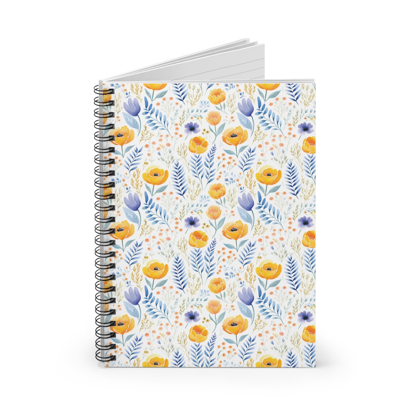 Floral Spiral Notebook - Ruled Line