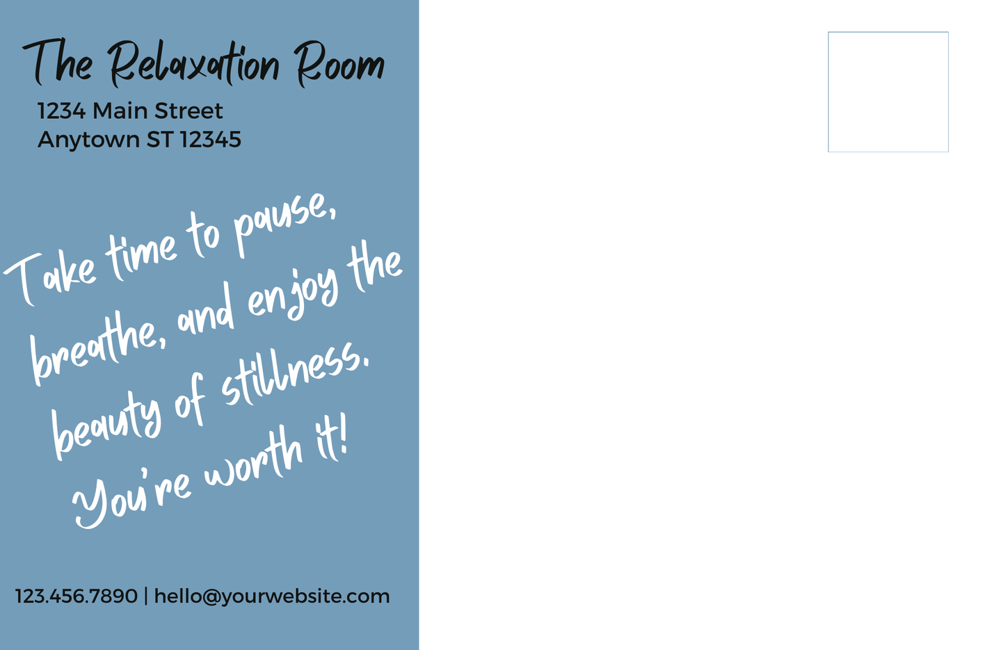 Custom Spa Marketing postcard