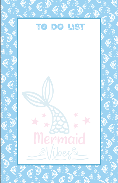 8.5 x 5.5 Mermaid Notepad