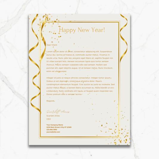 Custom New Year Letterhead